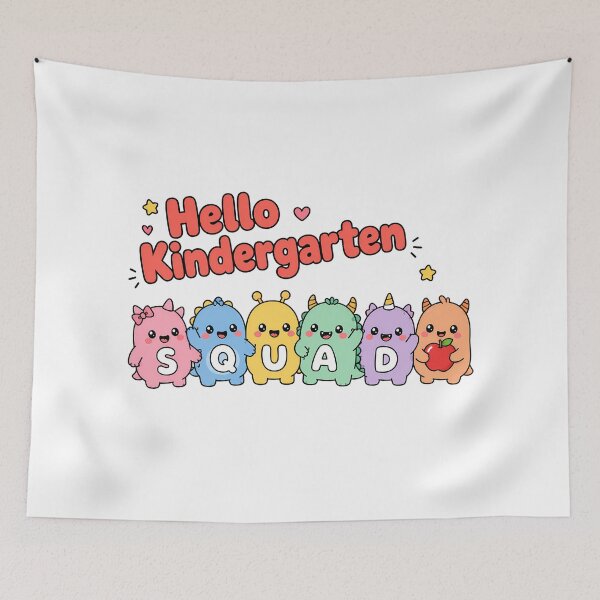 Item preview, Hello Kindergarten Monster Squad Cute Back To School designed and sold by chattsuede.