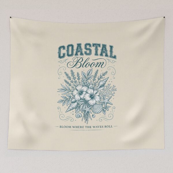 Item preview, Coastal Bloom – Seashell & Wildflower Bouquet Design designed and sold by Sea Gem.