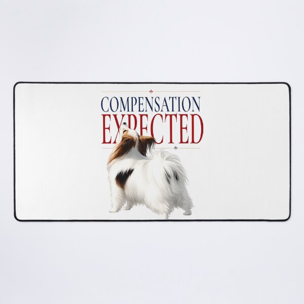 Item preview, Compensation Expected – Elegant Papillon Dog | Premium Minimalist Dog Lover T-Shirt designed and sold by PapillonArtStudio.