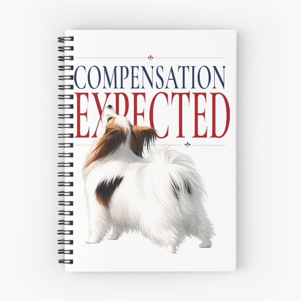 Item preview, Compensation Expected – Elegant Papillon Dog | Premium Minimalist Dog Lover T-Shirt designed and sold by PapillonArtStudio.