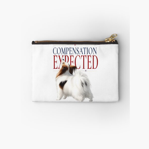 Item preview, Compensation Expected – Elegant Papillon Dog | Premium Minimalist Dog Lover T-Shirt designed and sold by PapillonArtStudio.