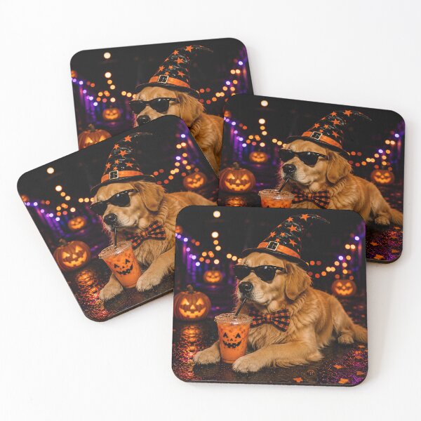 Item preview, Halloween Golden Retriever Coffee Pumpkin Spooky Dog Fall designed and sold by Artbyrome.