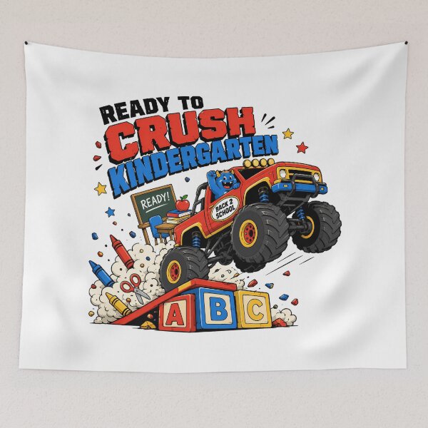 Item preview, Ready To Crush Kindergarten Monster Truck First Day designed and sold by chattsuede.