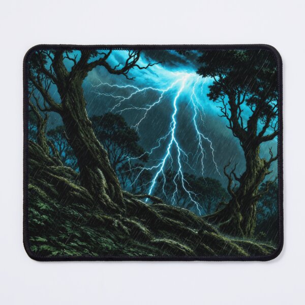 Item preview, Epic Moody Dark Forest Lightning Storm Thunderstorm designed and sold by Nexus Space.