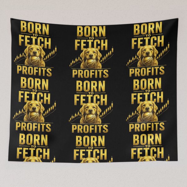 Item preview, Born to Fetch Profits Funny Trading Dog Golden Retriever T Shirt designed and sold by PipForgeStudio .