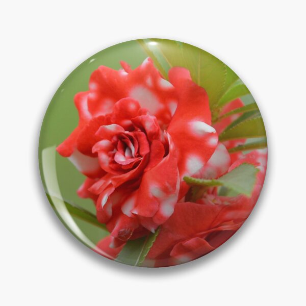 Item preview, Red and White Balsam Garden Flowers designed and sold by MiraNadaPrints.