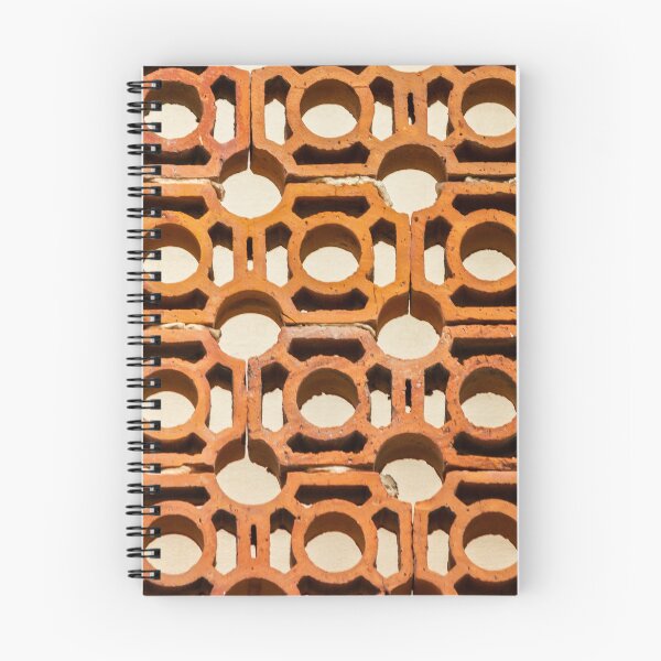 Item preview, Terracotta Ventilation Blocks Patterned Wall With Circular Holes And Repeating Geometric Texture designed and sold by Nmallia.