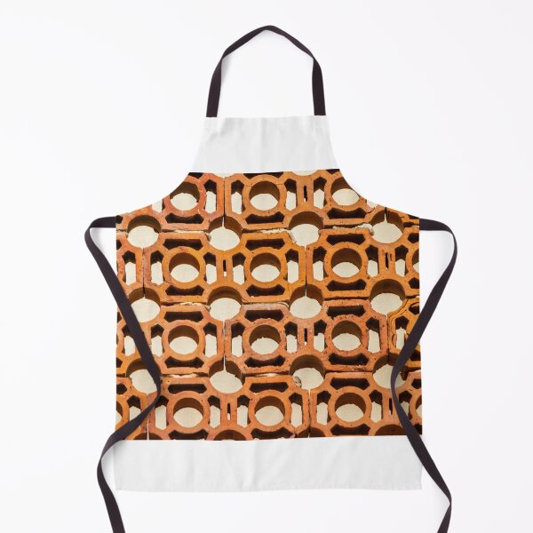 Item preview, Terracotta Ventilation Blocks Patterned Wall With Circular Holes And Repeating Geometric Texture designed and sold by Nmallia.