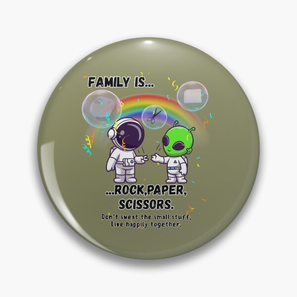 Item preview, Family Is Rock, Paper, Scissors – Cute Astronaut & Alien designed and sold by AhmadAnnaPrints.