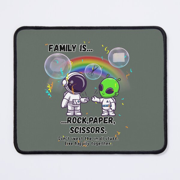 Item preview, Family Is Rock, Paper, Scissors – Cute Astronaut & Alien designed and sold by AhmadAnnaPrints.