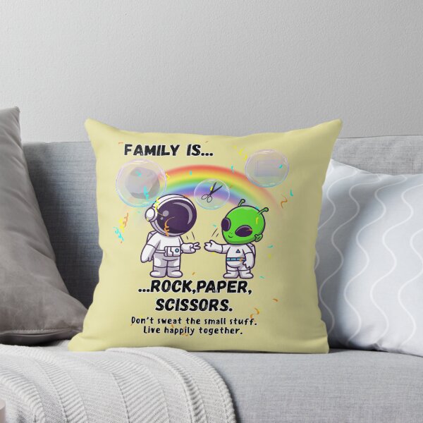 Item preview, Family Is Rock, Paper, Scissors – Cute Astronaut & Alien designed and sold by AhmadAnnaPrints.