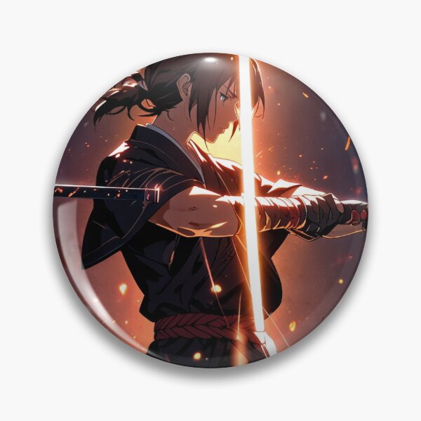 Item preview, Anime Samurai Warrior With Glowing Sword designed and sold by maplesoulkiller.