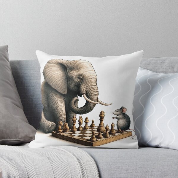 Item preview, Surreal Elephant and Mouse Playing Chess designed and sold by JALNERVION SHOP.