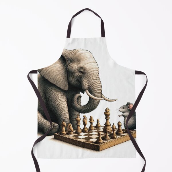 Item preview, Surreal Elephant and Mouse Playing Chess designed and sold by JALNERVION SHOP.