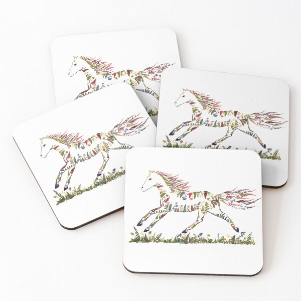 Item preview, Pressed Flower Running Horse Design designed and sold by JingsFlowerArt.