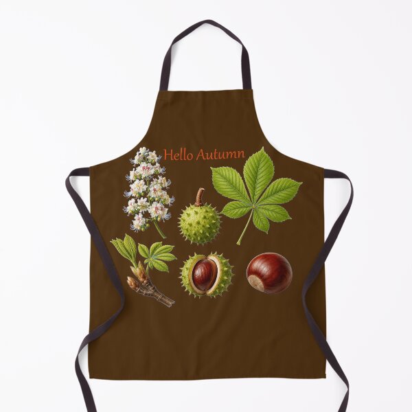 Item preview, Hello Autumn Chestnut Tree Botanical Illustration Fall Season Art designed and sold by Evelashop.