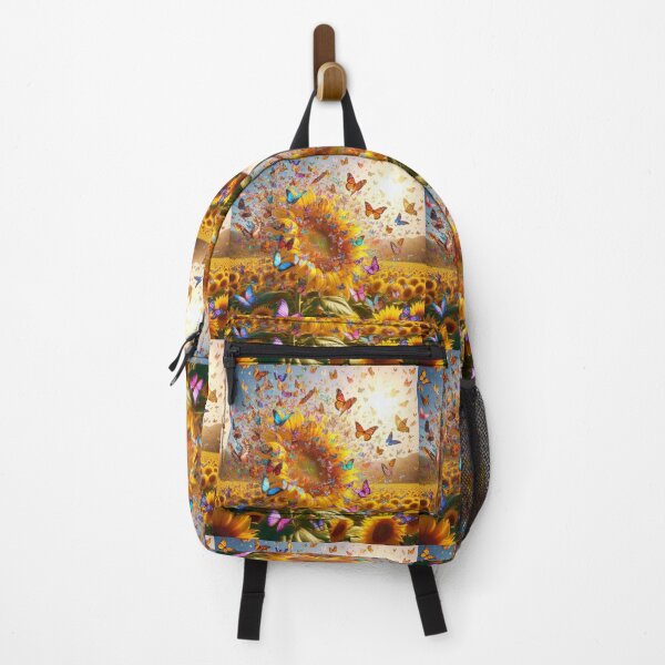 Item preview, butterflies fluttering around a sunflower designed and sold by JALNERVION SHOP.
