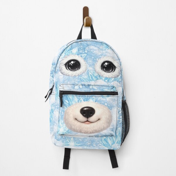 Item preview, Cute Polar Bear Backpack Design | Kawaii Polar Bear Face | Snow & Ice Pattern | Cartoon Arctic Animal designed and sold by EverStitchStudio ★★★★★.