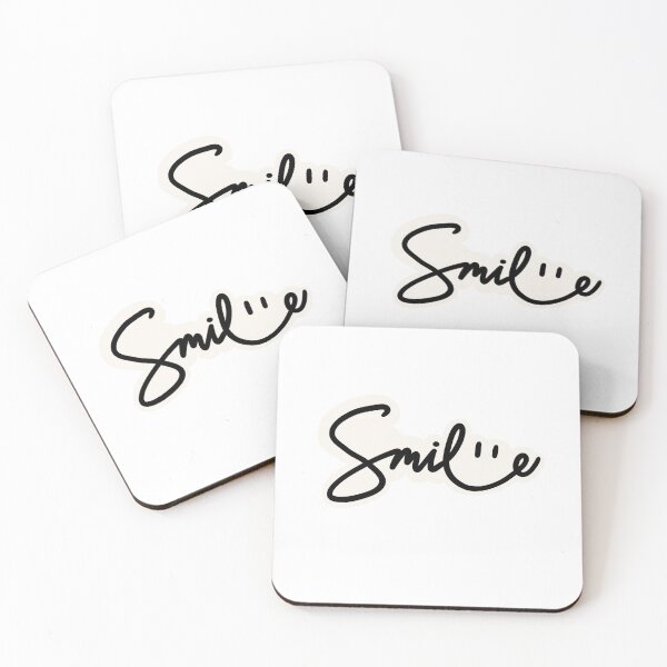 Artikelvorschau, Niedlicher Schreibschriftdruck mit dem Schriftzug "Smile". entworfen und verkauft von CaroPrintsCo..