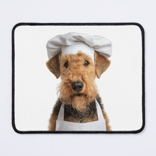Item preview, Funny Airedale Terrier Dog Chef Realistic Animal Cooking Humor Art designed and sold by LazyOwlStore.