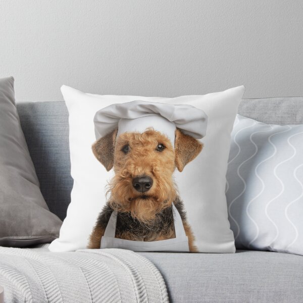 Item preview, Funny Airedale Terrier Dog Chef Realistic Animal Cooking Humor Art designed and sold by LazyOwlStore.