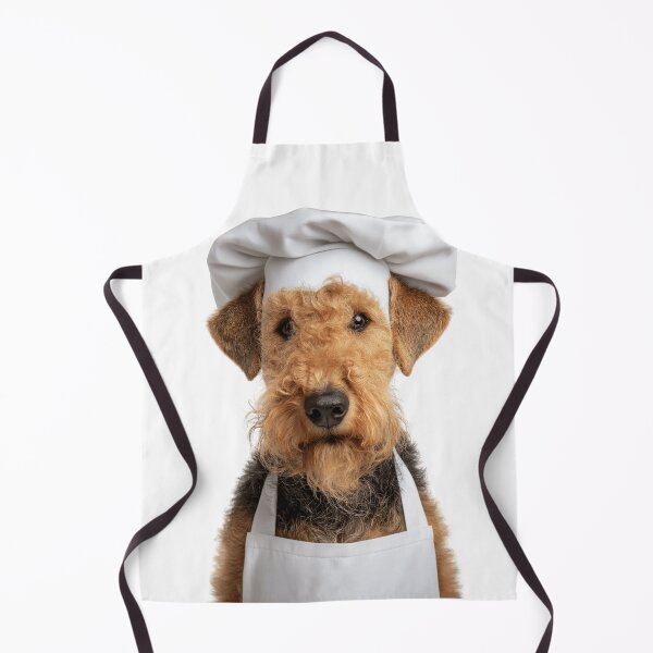 Item preview, Funny Airedale Terrier Dog Chef Realistic Animal Cooking Humor Art designed and sold by LazyOwlStore.