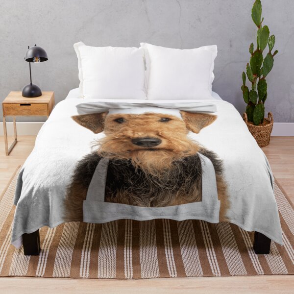 Item preview, Funny Airedale Terrier Dog Chef Realistic Animal Cooking Humor Art designed and sold by LazyOwlStore.