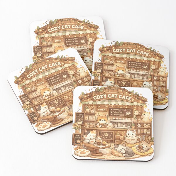 Item preview, Cozy Cat Cafe designed and sold by KookDesignZ.