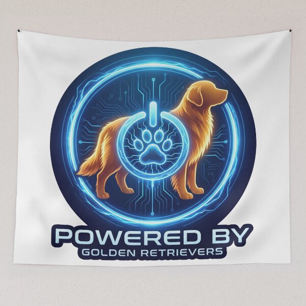 Item preview, Powered By Golden Retrievers designed and sold by zoughlal.