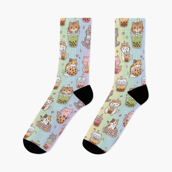 Item preview, Super Cute Kawaii Boba Cats designed and sold by FunFitsFactory.