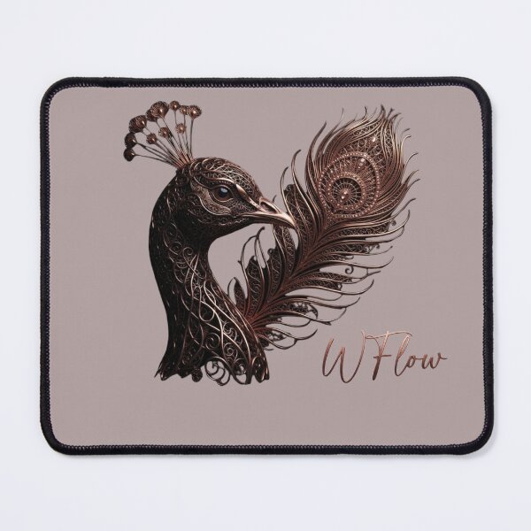 Item preview, Filigree Heart Peacock and Feather with WFlow Signature Logo designed and sold by GrzegorzTravels.