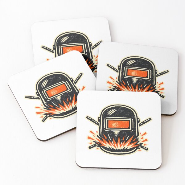 Item preview, Welder Welding Helmet Sparks Bold Retro Emblem designed and sold by eignvalue.