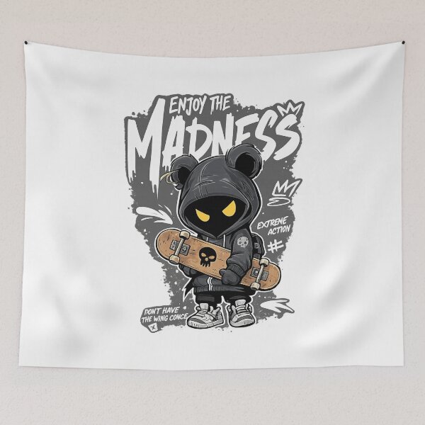 Item preview, Enjoy the Madness | Cute Dark Skateboard Streetwear Graphic designed and sold by EnjoyBuddy.