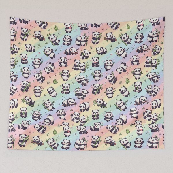 Aperçu de l'œuvre Pandas Kawaii super mignons créée et vendue par FunFitsFactory.