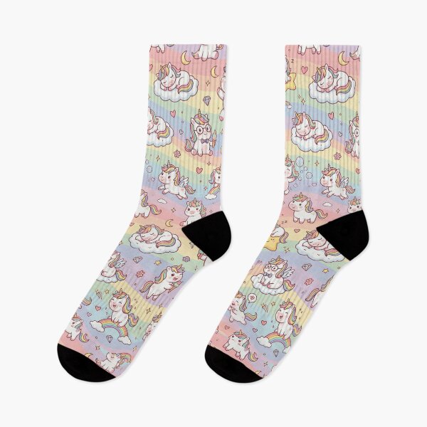Item preview, Super Cute Kawaii Unicorns designed and sold by FunFitsFactory.