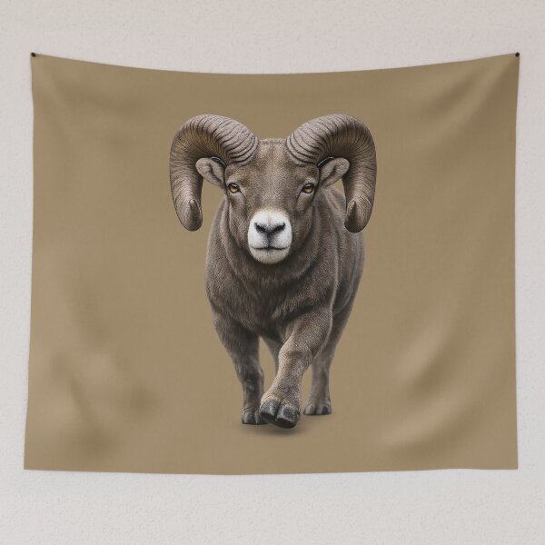 Item preview, Ram Approaching Wildlife Portrait designed and sold by BROHLine Studio.