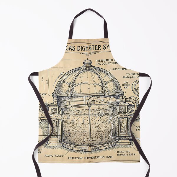 Item preview, Vintage Anaerobic Biogas Digester Solarpunk Schematic designed and sold by MintedMinds.