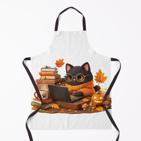 Item preview, Cute Black Cat Programmer | Cozy Halloween Coding Sticker designed and sold by FatmaAhmed90.