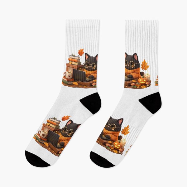 Item preview, Cute Black Cat Programmer | Cozy Halloween Coding Sticker designed and sold by FatmaAhmed90.