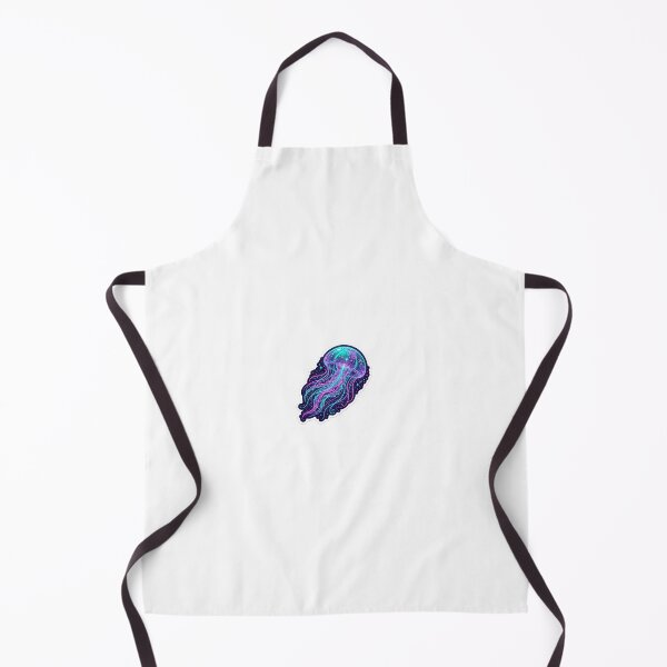 Item preview, Cosmic Bioluminescent Jellyfish - Neon Galaxy Aesthetic Sticker designed and sold by Design Lab Studio.