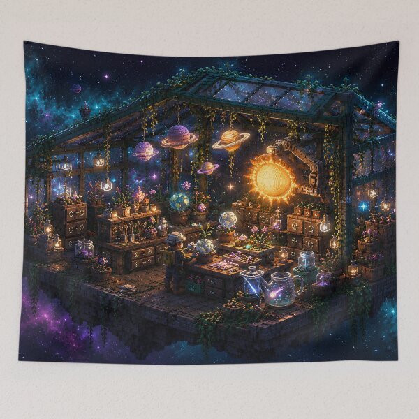 Item preview, Botanist's Greenhouse at the Edge of Space designed and sold by pixelpopplanet.