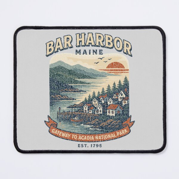 Item preview, Bar Harbor Maine Vintage Coastal Travel Poster | Gateway to Acadia National Park designed and sold by paulo silveira.