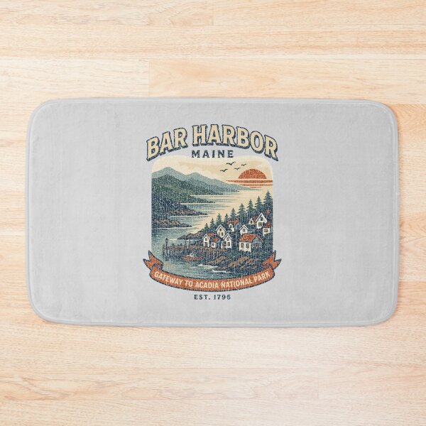 Item preview, Bar Harbor Maine Vintage Coastal Travel Poster | Gateway to Acadia National Park designed and sold by paulo silveira.