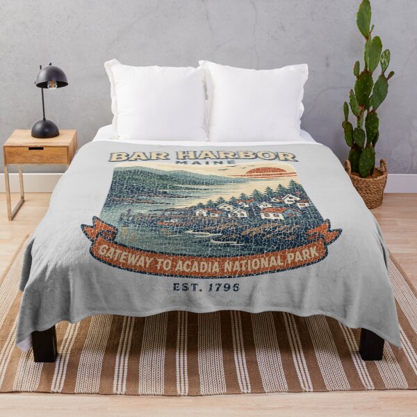 Item preview, Bar Harbor Maine Vintage Coastal Travel Poster | Gateway to Acadia National Park designed and sold by paulo silveira.
