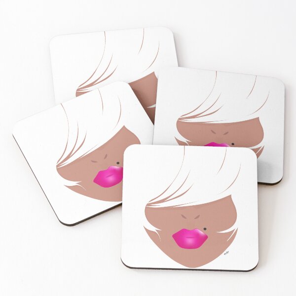 Item preview, Platinum Bangs and Pink Lips  Illustration  designed and sold by Muse+Karma.