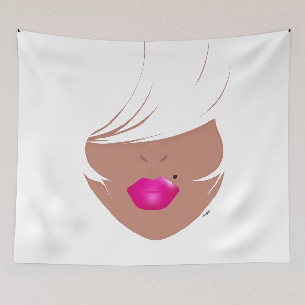 Item preview, Platinum Bangs and Pink Lips  Illustration  designed and sold by Muse+Karma.