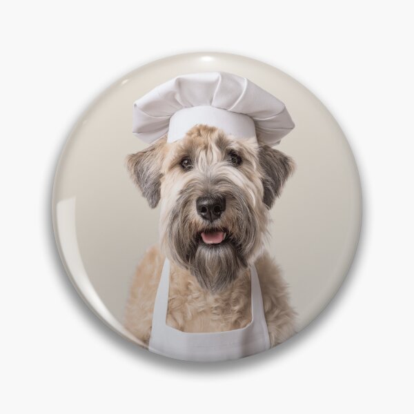 Item preview, Funny Soft Coated Wheaten Terrier Dog Chef Realistic Animal Cooking Humor Art designed and sold by LazyOwlStore.