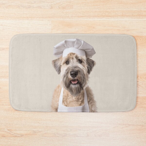 Item preview, Funny Soft Coated Wheaten Terrier Dog Chef Realistic Animal Cooking Humor Art designed and sold by LazyOwlStore.