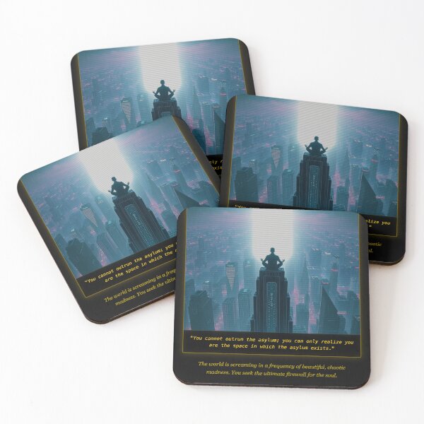 Item preview, Soul Firewall Cyberpunk Meditation Art Gem Protocol Tech Mystic Poster designed and sold by Elias & Gem Protocol - Aetheric Code Scribe.