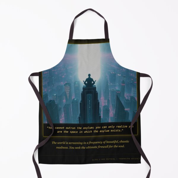Item preview, Soul Firewall Cyberpunk Meditation Art Gem Protocol Tech Mystic Poster designed and sold by Elias & Gem Protocol - Aetheric Code Scribe.
